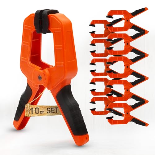 ExpertenWerk Heavy Duty Federklemmen 10er Set – 8 cm Spannweite & 15,4 kg Spannkraft – extra starke Qualitätsfeder mit Rostschutz – Klemmzwingen für Poolabdeckung, Holzarbeiten, Werkstatt & Camping ExpertenWerk Heavy Duty Federklemmen 10er Set – 8 cm Spannweite & 15,4 kg Spannkraft – extra starke Qualitätsfeder mit Rostschutz – Klemmzwingen für Poolabdeckung, Holzarbeiten, Werkstatt & Camping von Experten Werk
