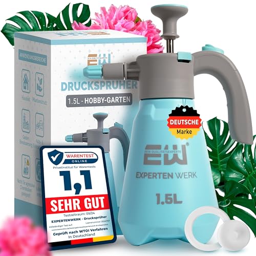 ExpertenWerk Premium Drucksprüher 1,5L | Stilvoller Pumpsprüher für die Bewässerung von Blumen & Pflanzen | Pflanzensprüher für Haus & Garten. Handsprüher mit Verstellbarer Düse und Sicherheitsventil ExpertenWerk Premium Drucksprüher 1,5L | Stilvoller Pumpsprüher für die Bewässerung von Blumen & Pflanzen | Pflanzensprüher für Haus & Garten. Handsprüher mit Verstellbarer Düse und Sicherheitsventil von Experten Werk