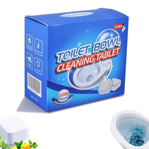 Powerful Toilet Bowl Cleaner Tablets, Toilet Descaler Tablets 12 Tablets, Strong Toilet Limescale Remover, Toilet Freshener, Active Toilet Bowl Cleaning Sheet, Toilet Cleaner for Stains(1box) von Explcior