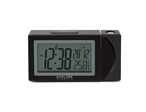 Explore Scientific RDP1002 Funkuhr mit Projektionszeit, Alarm mit Schlummerfunktion, USB-Anschluss zum Aufladen des Telefons, Hintergrundbeleuchtung, Schwarz Explore Scientific RDP1002 Funkuhr mit Projektionszeit, Alarm mit Schlummerfunktion, USB-Anschluss zum Aufladen des Telefons, Hintergrundbeleuchtung, Schwarz von Explore Scientific