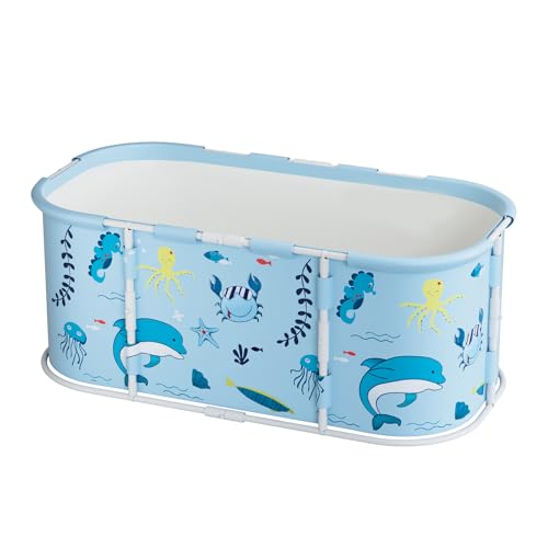 Faltbare Badewanne für Erwachsene, 110x60x55cm Mobile Klappbare Badewanne, Freistehende Badewanne für Dusche, Heißes Bad, Eisbad, SPA Badewannes für Kleine Badezimmer von Explorinox