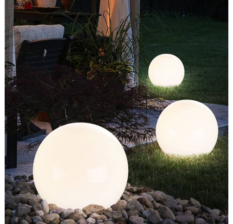 Expo Börse LED Gartenleuchte, LED-Leuchtmittel fest verbaut, Warmweiß, Solarleuchte Kugel Garten LED Gartendeko Solarkugel D 20 cm 3er Set Expo Börse LED Gartenleuchte, LED-Leuchtmittel fest verbaut, Warmweiß, Solarleuchte Kugel Garten LED Gartendeko Solarkugel D 20 cm 3er Set von Expo Börse