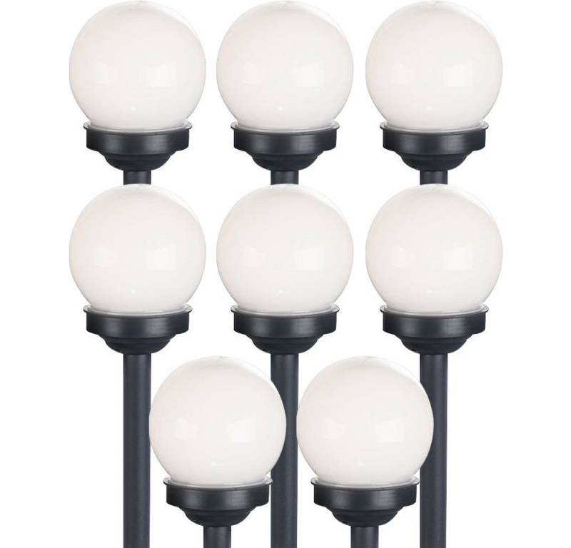 Expo Börse LED Solarleuchte, LED-Leuchtmittel fest verbaut, Warmweiß, Kugelleuchte Solar 10 cm Solarleuchte Kugel Garten LED Gartendeko 8x Expo Börse LED Solarleuchte, LED-Leuchtmittel fest verbaut, Warmweiß, Kugelleuchte Solar 10 cm Solarleuchte Kugel Garten LED Gartendeko 8x von Expo Börse