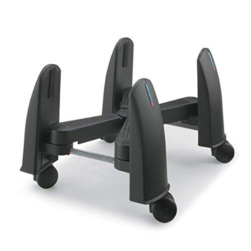Exponent Designer CPU Stand auf Rollen schwarz CPU Halter fuer CPUs bis 30 kg Breitenverstellbar von 16 bis 26 cm Made in Italy von Exponent