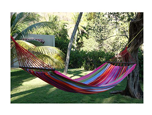 Exporsal Hängematte Mandala Länge 295 cm aus Baumwolle mit Spreitzstab von Exporsal