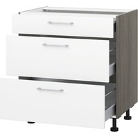 KOCHSTATION Kochfeldumbauschrank "KS-Trea U2AS80-H", mit drei Schubkästen, Breite 80 cm, Höhe 75 cm von Kochstation