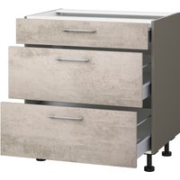 KOCHSTATION Kochfeldumbauschrank "KS-Trea U2AS90-H", mit drei Schubkästen, Breite 90 cm, Höhe 75 cm KOCHSTATION Kochfeldumbauschrank "KS-Trea U2AS90-H", mit drei Schubkästen, Breite 90 cm, Höhe 75 cm von Kochstation