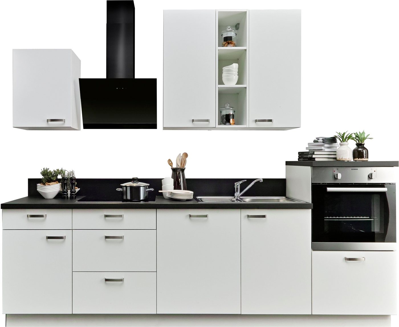 Express Küchen Küchenzeile Bari, Soft-Close-Funktion und Vollauszügen, vormontiert, Breite 280 cm von Express Küchen