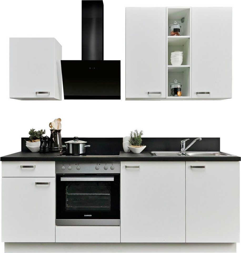 Express Küchen Küchenzeile Bari, Soft-Close-Funktion und Vollauszug, vormontiert, Breite 220 cm von Express Küchen