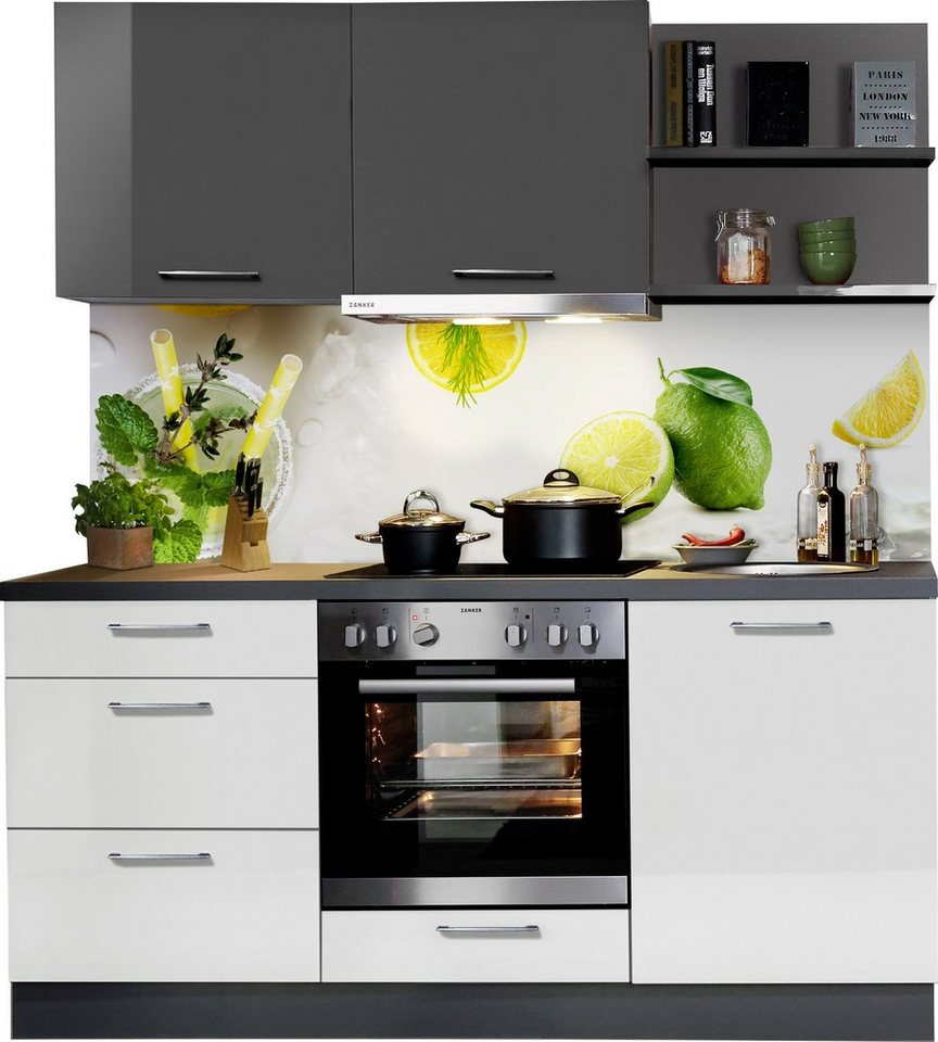 Express Küchen Küchenzeile Jena, Breite 180 cm, vormontiert, mit Soft-Close-Funktion, Arbeitshöhe 91 cm von Express Küchen