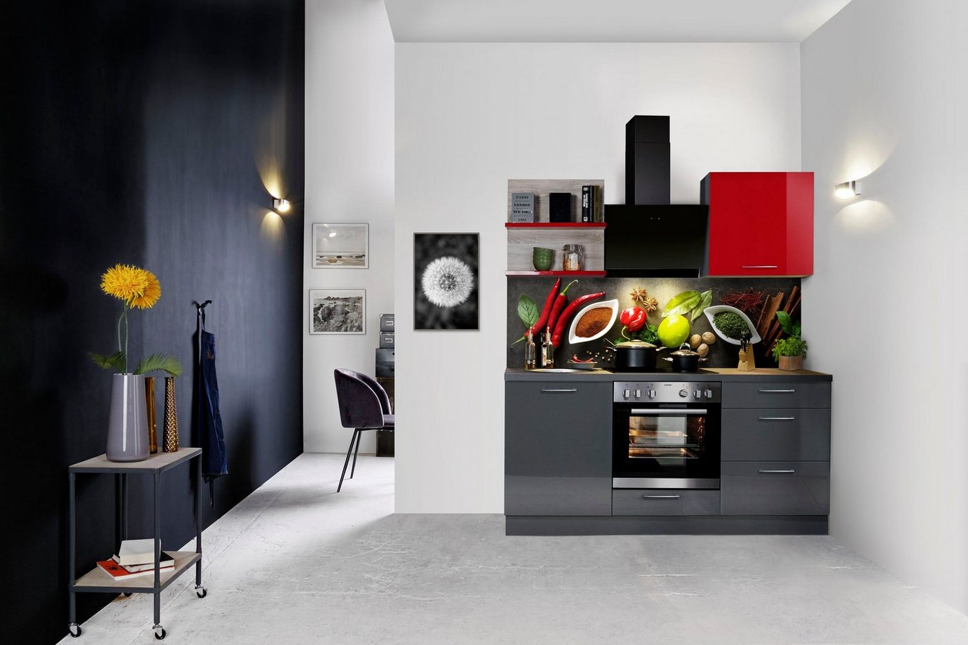 Express Küchen Küchenzeile Jena, vormontiert, mit Soft-Close-Funktion, Stellbreite 180 cm von Express Küchen