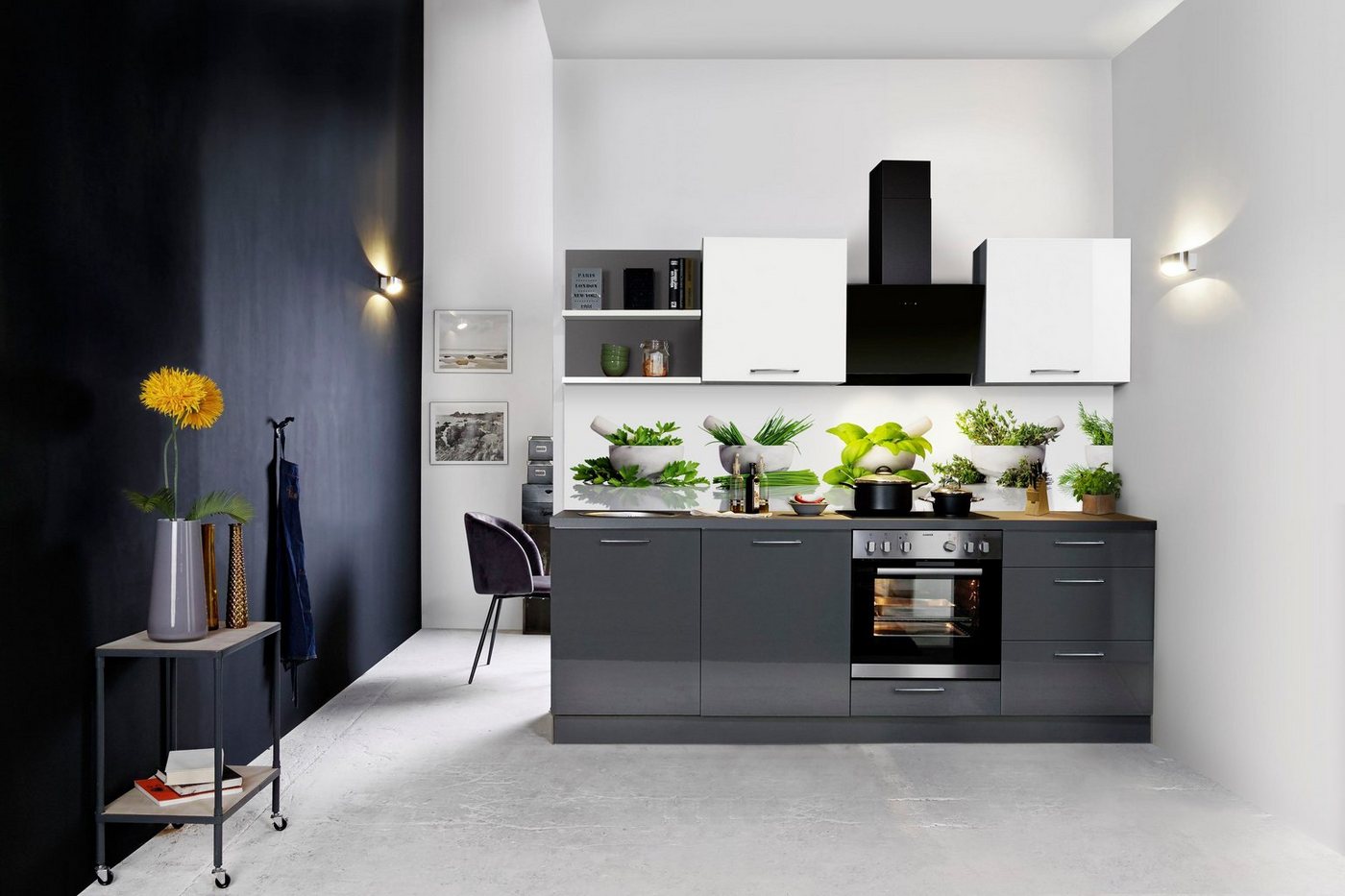Express Küchen Küchenzeile Jena, vormontiert, mit Soft-Close-Funktion, Stellbreite 240 cm von Express Küchen