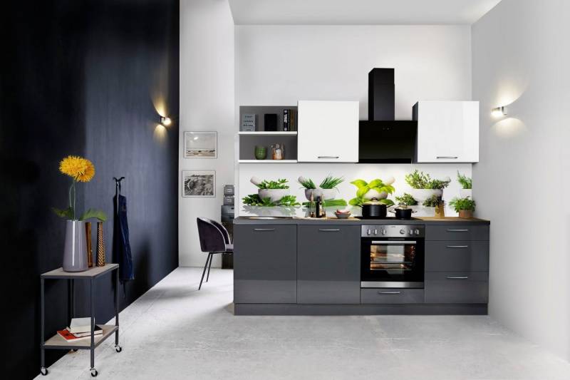KOCHSTATION Küchenzeile "KS-Jena", vormontiert, mit Soft-Close-Funktion, Stellbreite 240 cm von KOCHSTATION