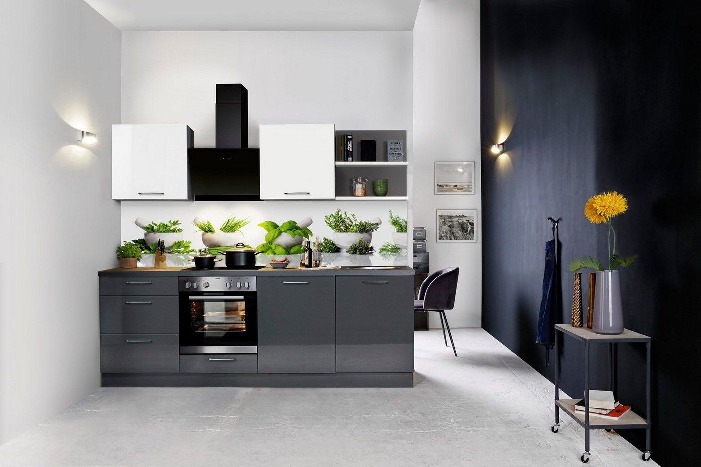 Express Küchen Küchenzeile Jena, vormontiert, mit Soft-Close-Funktion, Stellbreite 240 cm von Express Küchen