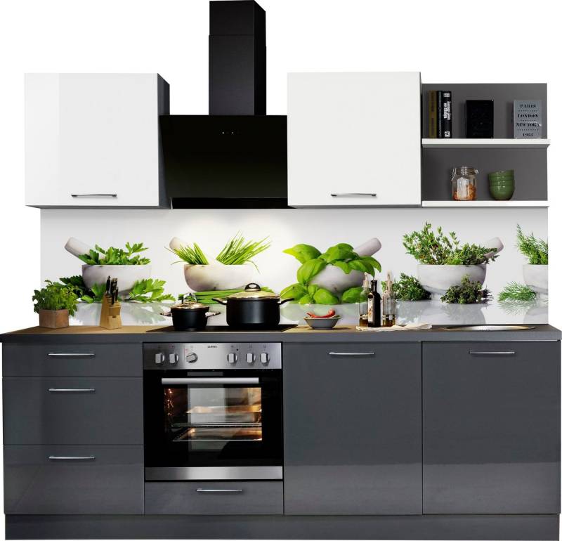 KOCHSTATION Küchenzeile "KS-Jena", vormontiert, mit Soft-Close-Funktion, Stellbreite 240 cm von KOCHSTATION