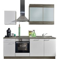 Kochstation Küchenzeile "Trea, wahlweise mit E-Geräten, höhenverstellbare Füße" von Kochstation