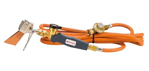 Dachrinnen Lötset - Lötkolben Dachrinne - Gebrauchsfertiges Dachdeckerset - 1 Lötkolbenaufsatz mit Lanze und Lotstück - 1 Handgriff - 4,75 m Schlauch - 1 Druckminderer 2 bar - EXPRESS von Express