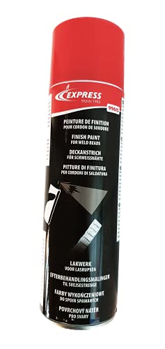 Express Lötkolben Set - Lötlampe - Dachrinnen Lötset - Schweißbrenner - Lötzubehör - Deckanstrichen in Sprühdosen - für Schweißnähte - Inhalt: 500ml - Farbe: schwarz-anthrazit von Express
