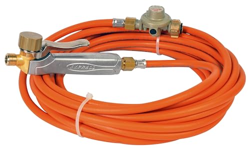 Lötkolben Set - Lötlampe mit Piezozündung - Dachrinnen Lötset - Schweißbrenner - Lötzubehör - Set aus Metall-Handgriff + 10m Schlauch + Druckminderer 4 bar - EXPRESS Lötkolben Set - Lötlampe mit Piezozündung - Dachrinnen Lötset - Schweißbrenner - Lötzubehör - Set aus Metall-Handgriff + 10m Schlauch + Druckminderer 4 bar - EXPRESS von Express