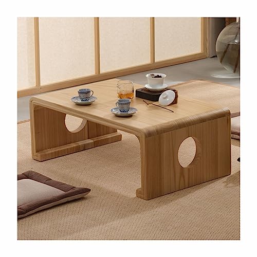 ExpressLeopard Japanischer Retro-Holztisch, Zen-Teetisch, Vielseitiger Couchtisch Aus Holz, Rustikaler Beistelltisch – Meditation Und Teealtar (Color : Brown-B, S : 50 * 40 * 30cm) von ExpressLeopard