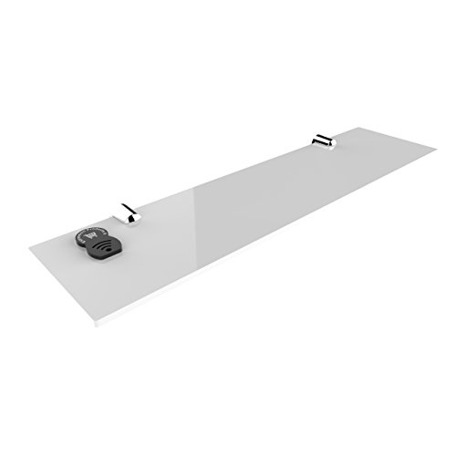 Express Ion Sicherheitsregal aus Acryl für Badezimmer, Schlafzimmer oder Büro, 400 x 100 mm, Weiß von Expression Products