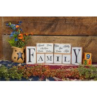 8 Stück Individuelles Block-Set - Familie Personalisiert Mit Jedem Namen Tolles Adoptionsgeschenk von ExpressionsNmore