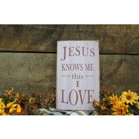 Jesus Kennt Mich Dieses I Love Zeichen - Rustikales Religiöses Dekor von ExpressionsNmore