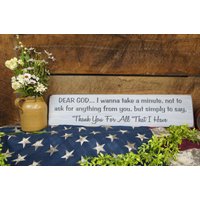 Rustikales Christliches Schild Thank You God, Distressed Wood Wall Decor von ExpressionsNmore