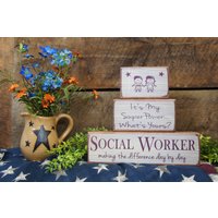 Tolles Social Worker Geschenk 3 Stk Block Set - Personalisiert Kostenlos Mehrere Farboptionen Schnelle Schiff Therapeut Krankenschwester Lehrer von ExpressionsNmore