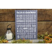 Das Life Of A Social Worker U-Bahn-Schild Im Rustikalen Stil Ist Ein Perfektes Geschenk Für Sozialarbeiter, Therapeuten Und Dienstleister Bsw Msw von ExpressionsNmoreVer2