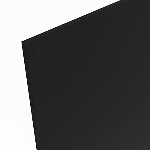 5mm Acrylglas schwarz matt gedeckt blickdicht 100x70 cm von Expresszuschnitt