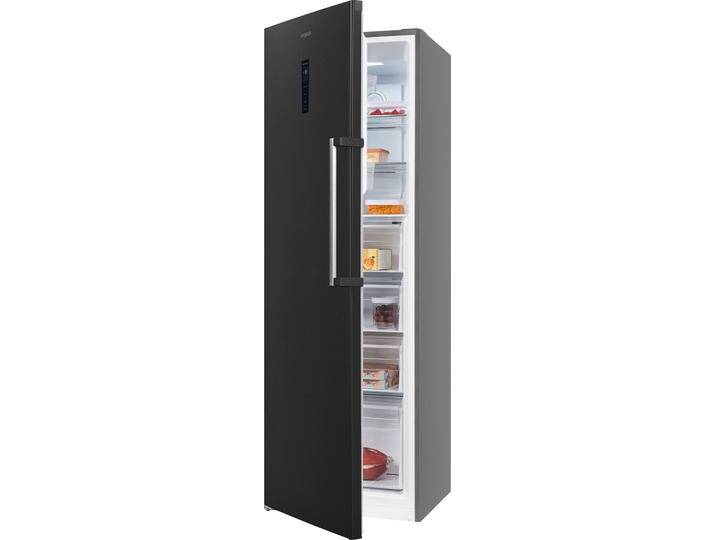 EXQUISIT Gefrierschrank GS295-NF-H-040D , D (A-G), silber (schwarz), B:60cm H:185cm T:66cm, Gefrierschränke von Exquisit