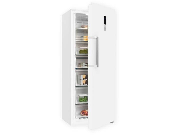 EXQUISIT Gefrierschrank GS380-NF-H-050D , D (A-G), silber (weiß), B:71cm H:185,5cm T:71cm, Gefrierschränke, Türanschlag wechselbar von Exquisit