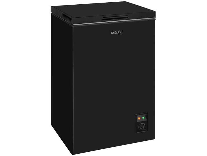EXQUISIT Gefriertruhe GT100-050E , E (A-G), silber (schwarz), B/H/T: 54,5cm x 83,5cm x 48,0cm, Gefriertruhen von Exquisit