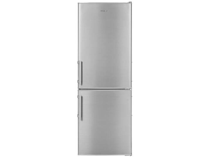 EXQUISIT Kühl-/Gefrierkombination KGC233-60-HE-040D , D (A-G), silber (silberfarben), B:50cm H:142,2cm T:56cm, Kühlschränke, Energieeffizienzklasse D, 173 Liter Nutzinhalt, 4 Sterne Gefrieren, Topseller von Exquisit