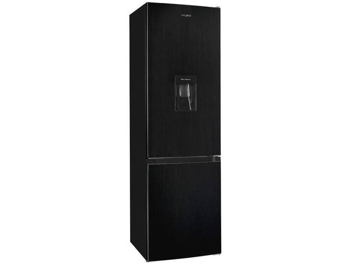 EXQUISIT Kühl-/Gefrierkombination KGC265-70-WS-040D weiss , D (A-G), schwarz (schwarzes edelstahl), Rechtsanschlag, Kühlschränke, 260 Liter Nutzinhalt, Wasserspender, 4 Sterne Gefrieren von Exquisit