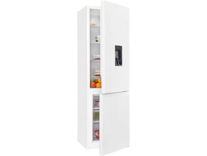 EXQUISIT Kühl-/Gefrierkombination KGC265-70-WS-040D weiss , D (A-G), silber (weiß), Rechtsanschlag, Kühlschränke, 260 Liter Nutzinhalt, Wasserspender, 4 Sterne Gefrieren von Exquisit