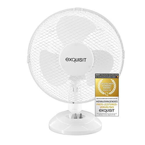 Exquisit VT 33056 we Ventilator | 30 Watt | Oszillation | Weiß von Exquisit
