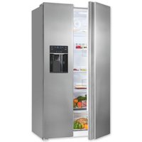 exquisit Side-by-Side "SBS520-CF-040E inoxlook" 177 cm hoch 90 cm breit von Exquisit