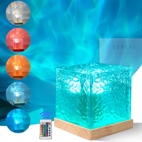 Exsivemy Aurora Lampe LED Sternenhimmel Projektor, Polarlicht Lampe mit 16 Beleuchtung-Effekten, 30 Beleuchtungsmodi Nordlicht Projektor Lamp, Ocean Lamp für Kinder/Schlafzimmer/Party (Stil1) von Exsivemy