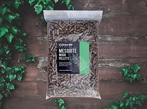 Exstream BBQ Mesquite 1 Liter (ca. 730 g) Pellet zur Verwendung mit Ninja Woodfire Grill – wiederverschließbare Beutel von Exstream