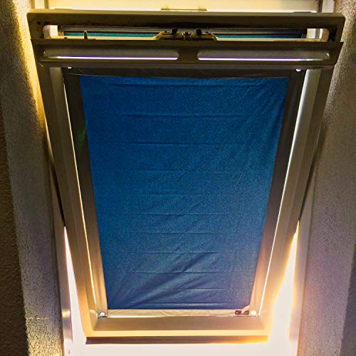 eXsun Sonnenschutz für Velux Y97 = 116 x 120 cm - Dachfenster Rollo Hitzeschutz Verdunkelungsrollo Sonnenrollo Verdunkelung - ohne Bohren - kein Nageln - kein Schrauben von eXsun