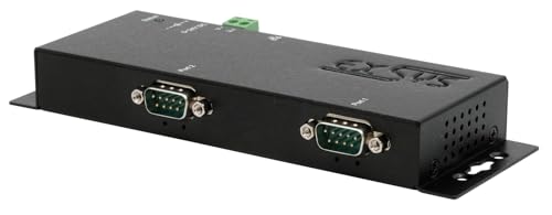 EX-6122-2 Ethernet zu Seriell 2 x RS-232/422/485 mit 9 Pin Stecker inkl. Virtual Com Software von Exsys