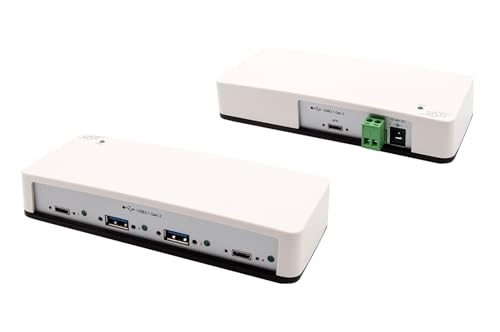 EXSYS EX-1250V USB C-auf-C Kabel, Netzteil 12V/3A Din-Rail-Kit, Wandhalterung, Handbuch Weiß von Exsys