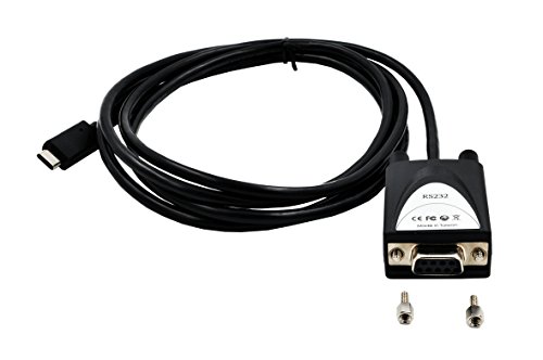 EXSYS EX-2311-2F USB 2.0 C Stecker auf 1x Seriell RS-232 1.8 m Kabel mit 9 Pin Buchse LED Anzeige Schwarz von Exsys