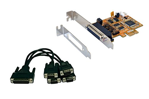 Exsys 4S Seriell RS232 PCIe Karte mit Octopus Kabel (MosChip Chip-Set), [EX-44044-2] von Exsys