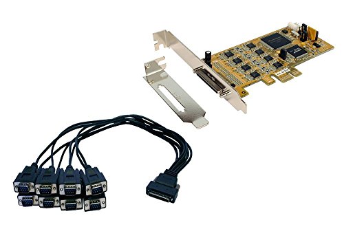 Exsys 8S Seriell RS-232/422/485 PCIe Karte, inkl. LP Bügel und Octopus Kabel, Treiber für Linux/SCO-Unix (SystemBase), [EX-45368] von Exsys