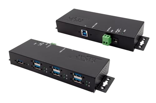 Exsys EX-1189HMVS-3-7 Ports USB 3.2 Gen1 Metall HUB mit 1.5A Strom für 4 Ports (Überspannungs-Schutz) von Exsys