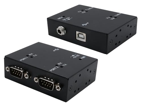EX-13072HM USB 2.0 zu 2 x Seriell RS-232 FTDI Chip-Set Metallgehäuse von Exsys