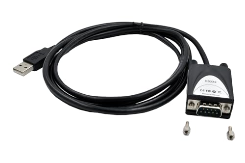 EXSYS EX-1311-2 USB 2.0 auf 1x Seriell RS-232 1.8 m Kabel mit 9 Pin Stecker LED Anzeige Schwarz von Exsys